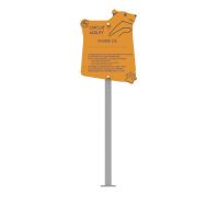 Panneau d information pour les zones Agility - scellement direct