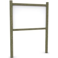 Panneau d'information rondin 160x100x300 cm - pin