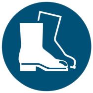 Panneau d'obligation - '' Port de chaussures de sécurité obligatoire'' - Rigide