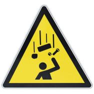 Panneau danger - Chute d'objets - Aluminium - 200 mm