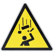 Panneau danger - Chute d'objets - Aluminium - 300 mm
