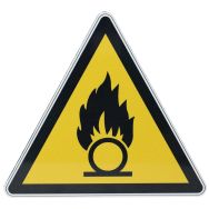 Panneau danger - Matières comburantes - Aluminium - 200 mm