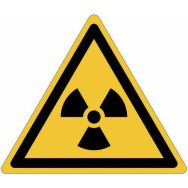 Panneau danger - Matières radioactives - PVC - 200 mm