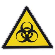 Panneau danger - Risque biologique - Adhésif - 100 mm