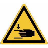 Panneau danger - Risque d'écrasement - PVC - Manutan Expert