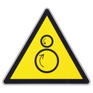 Panneau danger - Rouleaux contrarotatifs - Adhésif