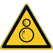 Panneau danger - Rouleaux contrarotatifs - PVC - 100 mm