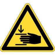 Panneau de danger - ''Risque d'écrasement'' - Rigide