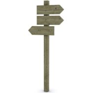 Panneau de direction 60x19 cm - pin
