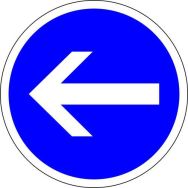 Panneau de signalisation B21.2 Direction obligatoire à gauche - Kelias