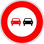 Panneau de signalisation B3 Interdiction de dépasser - Kelias