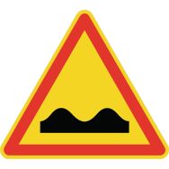 Panneau de signalisation de chantier temporaire - AK2 - Cassis ou dos d'âne