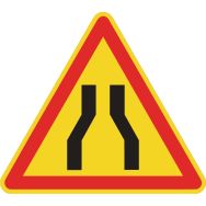 Panneau de signalisation de chantier temporaire - AK3 - Rétrécissement de chaussée