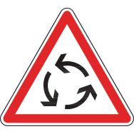 Panneau de signalisation de danger - AB25 - Giratoire
