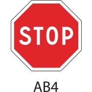 Panneau de signalisation de danger - AB4 - Stop