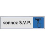 Panneau de signalisation en plexiglas - Sonnez SVP