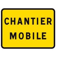 Panneau de signalisation temporaire KC1 CL2 Chantier mobile