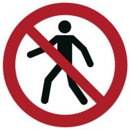 Panneau d'interdiction - ''Interdit aux piétons'' - Rigide