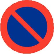 Panneau d'interdiction - Stationnement interdit - Adhésif 300 mm