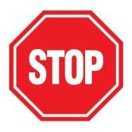 Panneau d'interdiction - ''Stop'' - Rigide