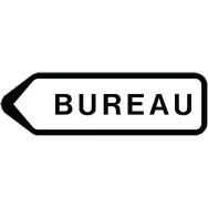 Panneau directionnel grande hauteur standard - Bureau - Longueur 800 mm