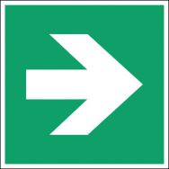 Panneau évacuation - Flèche directionelle droite - Rigide