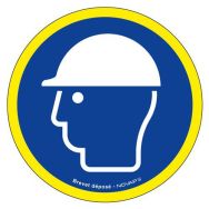Panneau haute visibilité - Port du casque obligatoire