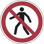 Panneau interdiction - Interdit aux piétons - PVC - Manutan Expert