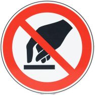 Panneau interdiction - Ne pas toucher - Aluminium - 200 mm