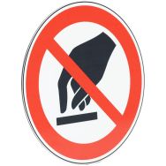 Panneau interdiction - Ne pas toucher - Aluminium - 200 mm