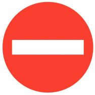 Panneau interdiction rond sens interdit - Rigide diamètre 300 mm