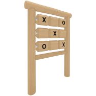 Panneau ludique Tic-Tac-Toe robinier scellement direct