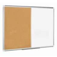 Panneau mixte - mail et liège - Hxl : 60x90 cms - Liège/Blanc