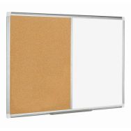 Panneau mixte - mail et liège - Hxl : 90x120 cms - Liège/Blanc