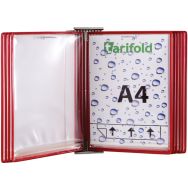 Panneau mural inox A4 - 10 poches Drypocket - Rouge