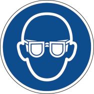 Panneau obligation - Lunettes de protection - Adhésif - Manutan Expert