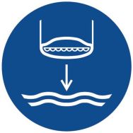 Panneau obligation - Mettre canot de sauvetage à l'eau - Aluminium