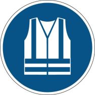 Panneau obligation - Port gilet sécurité haute visibilité - Rigide