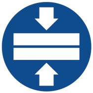 Panneau obligation - Utiliser un dispositif de blocage - Aluminium