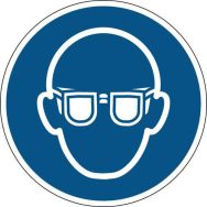Panneau obligation rond - Lunettes de protection obligatoires - Rigide