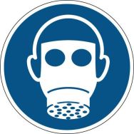 Panneau obligation rond - Protection des voies respiratoires obligatoire - Rigide