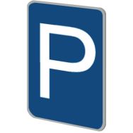 Panneau parking en aluminium plat