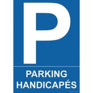 Panneau parking handicapés PVC 300 x 420 mm