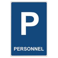 Panneau parking personnel en aluminium plat 300 x 500 mm