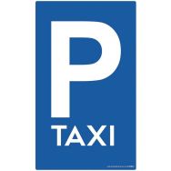 Panneau parking taxi en aluminium plat 300 x 500 mm