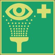 Panneau photoluminescent - ''Rinçage des yeux'' - Rigide