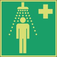Panneau photoluminescent adhésif - ''Douche de sécurité''
