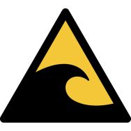Panneau pictogramme Risque De Tsunami - Djois Made By Tarifold