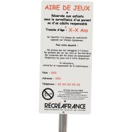 Panneau rectangulaire interdiction de fumer sur poteau