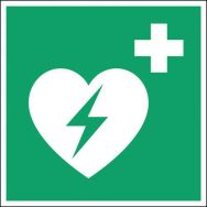 Panneau secours - Défibrillateur automatisé externe - Rigide, Largeur : 200 mm